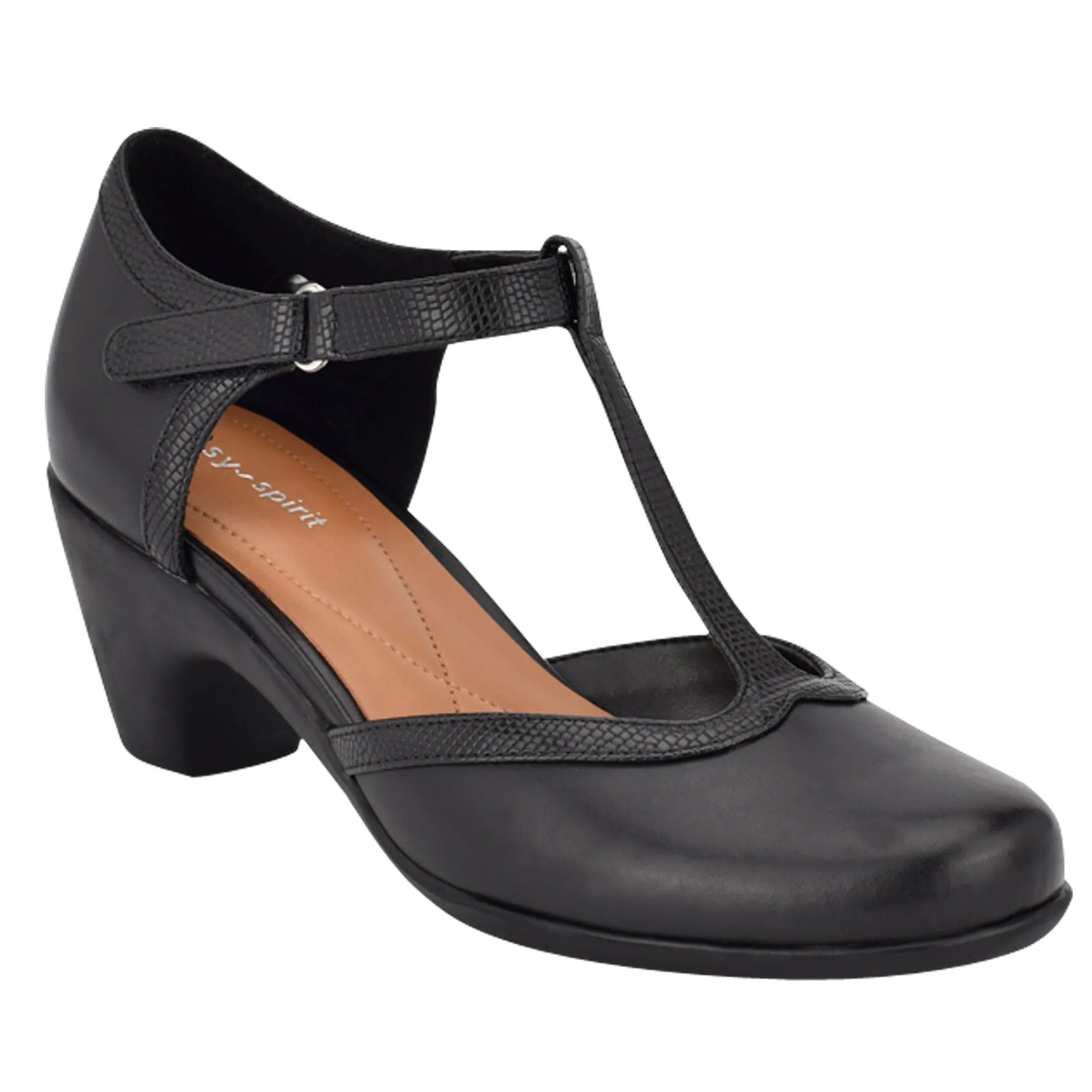 Easy Spirit Mid Heels*Cara T-Strap Heels