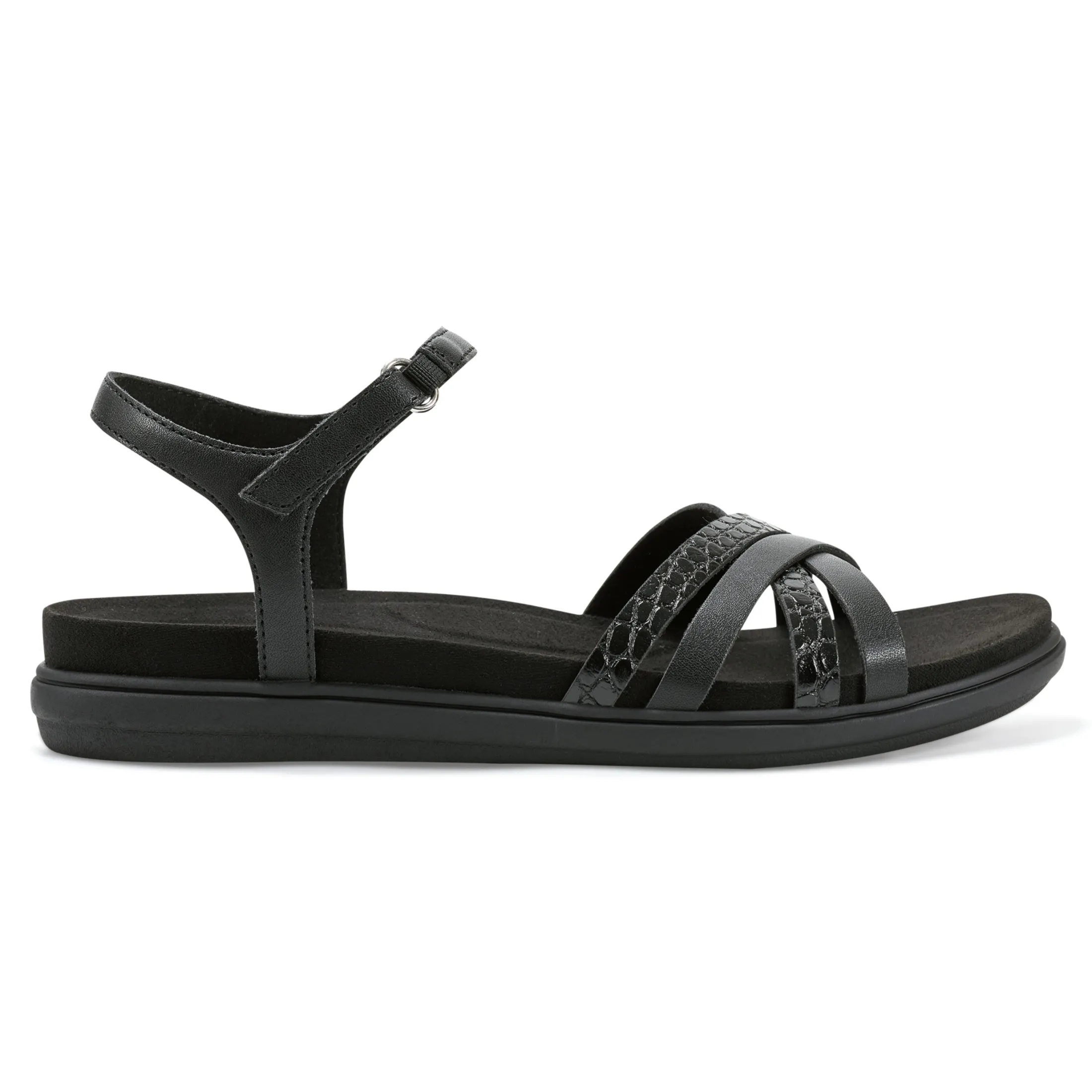 Easy Spirit Sandals*Dottle Flat Ankle Strap Sandals